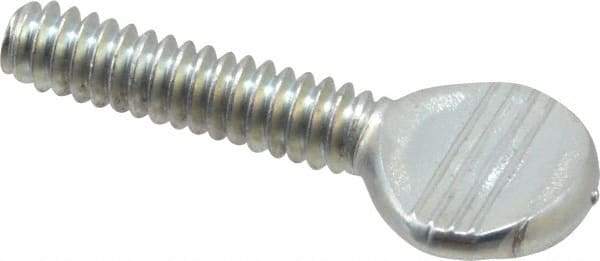 Value Collection - #10-24 Oval Shoulderless Grade 2 Steel Thumb Screw - 3/4" OAL, Zinc-Plated Finish - Apex Tool & Supply