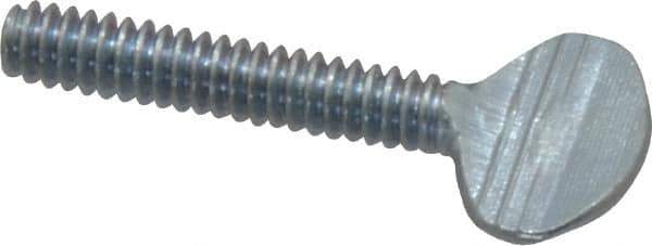 Value Collection - #10-24 Oval Shoulderless Grade 2 Steel Thumb Screw - 1" OAL, Zinc-Plated Finish - Apex Tool & Supply