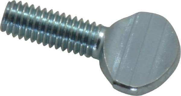 Value Collection - #10-32 Oval Shoulderless Grade 2 Steel Thumb Screw - 1/2" OAL, Zinc-Plated Finish - Apex Tool & Supply