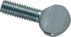 Value Collection - #10-32 Oval Shoulderless Grade 2 Steel Thumb Screw - 1/2" OAL, Zinc-Plated Finish - Apex Tool & Supply