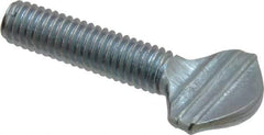Value Collection - #10-32 Oval Shoulderless Grade 2 Steel Thumb Screw - 3/4" OAL, Zinc-Plated Finish - Apex Tool & Supply