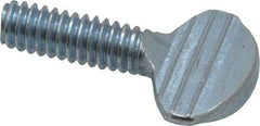 Value Collection - 1/4-20 Oval Shoulderless Grade 2 Steel Thumb Screw - 3/4" OAL, Zinc-Plated Finish - Apex Tool & Supply