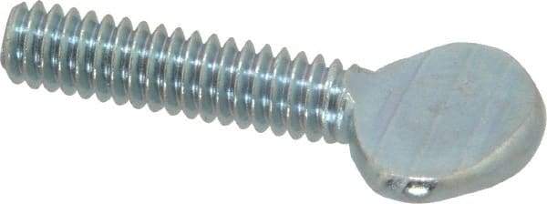 Value Collection - 1/4-20 Oval Shoulderless Grade 2 Steel Thumb Screw - 1" OAL, 0.64" Head Height, Zinc-Plated Finish - Apex Tool & Supply