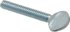 Value Collection - 1/4-20 Oval Shoulderless Grade 2 Steel Thumb Screw - 1-1/2" OAL, Zinc-Plated Finish - Apex Tool & Supply