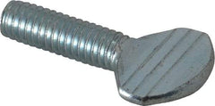 Value Collection - 5/16-18 Oval Shoulderless Grade 2 Steel Thumb Screw - 1" OAL, Zinc-Plated Finish - Apex Tool & Supply