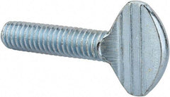 Value Collection - 5/16-18 Oval Shoulderless Grade 2 Steel Thumb Screw - 1-1/4" OAL, Zinc-Plated Finish - Apex Tool & Supply