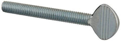 Value Collection - 3/8-16 Oval Shoulderless Grade 2 Steel Thumb Screw - 3" OAL, Zinc-Plated Finish - Apex Tool & Supply