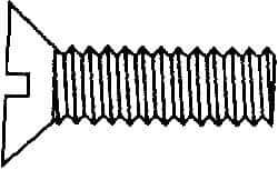 Value Collection - #10-24 UNC, 2" OAL Slotted Drive Machine Screw - Flat Head, Brass, Without Washer - Apex Tool & Supply