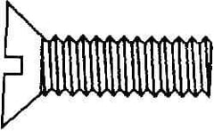Value Collection - #10-24 UNC, 2" OAL Slotted Drive Machine Screw - Flat Head, Brass, Without Washer - Apex Tool & Supply
