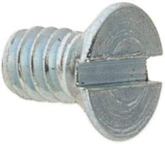 Value Collection - #3-48 UNC, 3/16" OAL Slotted Drive Machine Screw - Flat Head, Grade 2 Steel, Zinc-Plated Finish, Without Washer - Apex Tool & Supply