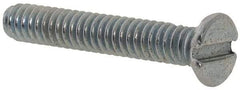 Value Collection - #3-48 UNC, 5/8" OAL Slotted Drive Machine Screw - Flat Head, Grade 2 Steel, Zinc-Plated Finish, Without Washer - Apex Tool & Supply
