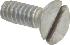 Value Collection - #4-40 UNC, 5/16" OAL Slotted Drive Machine Screw - Flat Head, Grade 2 Steel, Zinc-Plated Finish, Without Washer - Apex Tool & Supply