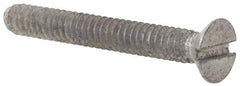 Value Collection - #4-40 UNC, 7/8" OAL Slotted Drive Machine Screw - Flat Head, Grade 2 Steel, Zinc-Plated Finish, Without Washer - Apex Tool & Supply