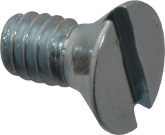 Value Collection - #5-40 UNC, 1/4" OAL Slotted Drive Machine Screw - Flat Head, Grade 2 Steel, Zinc-Plated Finish, Without Washer - Apex Tool & Supply
