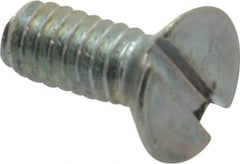 Value Collection - #5-40 UNC, 5/16" OAL Slotted Drive Machine Screw - Flat Head, Grade 2 Steel, Zinc-Plated Finish, Without Washer - Apex Tool & Supply