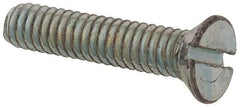 Value Collection - #5-40 UNC, 5/8" OAL Slotted Drive Machine Screw - Flat Head, Grade 2 Steel, Zinc-Plated Finish, Without Washer - Apex Tool & Supply