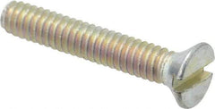 Value Collection - #5-40 UNC, 3/4" OAL Slotted Drive Machine Screw - Flat Head, Grade 2 Steel, Zinc-Plated Finish, Without Washer - Apex Tool & Supply