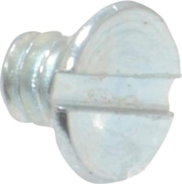 Value Collection - #6-32 UNC, 3/16" OAL Slotted Drive Machine Screw - Flat Head, Grade 2 Steel, Zinc-Plated Finish, Without Washer - Apex Tool & Supply