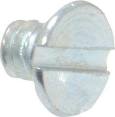 Value Collection - #6-32 UNC, 3/16" OAL Slotted Drive Machine Screw - Flat Head, Grade 2 Steel, Zinc-Plated Finish, Without Washer - Apex Tool & Supply