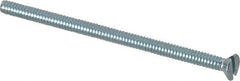 Value Collection - #6-32 UNC, 2-1/2" OAL Slotted Drive Machine Screw - Flat Head, Grade 2 Steel, Zinc-Plated Finish, Without Washer - Apex Tool & Supply