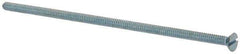 Value Collection - #6-32 UNC, 4" OAL Slotted Drive Machine Screw - Flat Head, Grade 2 Steel, Zinc-Plated Finish, Without Washer - Apex Tool & Supply