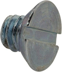 Value Collection - #8-32 UNC, 3/16" OAL Slotted Drive Machine Screw - Flat Head, Grade 2 Steel, Zinc-Plated Finish, Without Washer - Apex Tool & Supply