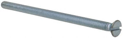 Value Collection - #8-32 UNC, 3" OAL Slotted Drive Machine Screw - Flat Head, Grade 2 Steel, Zinc-Plated Finish, Without Washer - Apex Tool & Supply