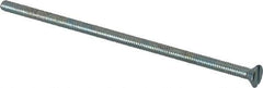 Value Collection - #8-32 UNC, 4" OAL Slotted Drive Machine Screw - Flat Head, Grade 2 Steel, Zinc-Plated Finish, Without Washer - Apex Tool & Supply