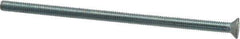 Value Collection - #10-32 UNF, 4" OAL Slotted Drive Machine Screw - Flat Head, Grade J82 Steel, Zinc-Plated Finish, Without Washer - Apex Tool & Supply