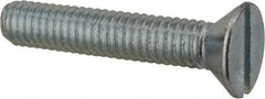 Value Collection - 5/16-18 UNC, 1-3/4" OAL Slotted Drive Machine Screw - Flat Head, Grade 2 Steel, Zinc-Plated Finish, Without Washer - Apex Tool & Supply
