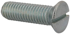 Value Collection - 1/2-13 UNC, 1-3/4" OAL Slotted Drive Machine Screw - Flat Head, Grade 2 Steel, Zinc-Plated Finish, Without Washer - Apex Tool & Supply