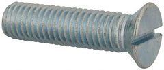 Value Collection - 1/2-13 UNC, 2" OAL Slotted Drive Machine Screw - Flat Head, Grade J82 Steel, Zinc-Plated Finish, Without Washer - Apex Tool & Supply