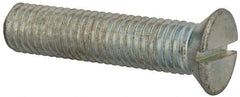 Value Collection - 1/2-13 UNC, 2-1/4" OAL Slotted Drive Machine Screw - Flat Head, Grade J82 Steel, Zinc-Plated Finish, Without Washer - Apex Tool & Supply