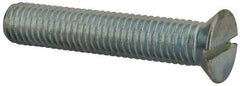 Value Collection - 1/2-13 UNC, 2-3/4" OAL Slotted Drive Machine Screw - Flat Head, Grade J82 Steel, Zinc-Plated Finish, Without Washer - Apex Tool & Supply
