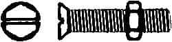 Value Collection - #10-24 UNC, 1-1/2" OAL Slotted Drive Machine Screw - Flat Head, Grade 2 Steel, Zinc-Plated Finish, Without Washer - Apex Tool & Supply