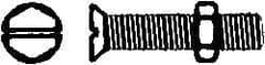 Value Collection - 5/16-18 UNC, 3" OAL Slotted Drive Machine Screw - Flat Head, Grade 2 Steel, Zinc-Plated Finish, Without Washer - Apex Tool & Supply