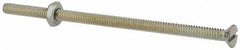 Value Collection - #10-24 UNC, 4" OAL Slotted Drive Machine Screw - Flat Head, Grade 2 Steel, Zinc-Plated Finish, Without Washer - Apex Tool & Supply