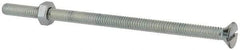 Value Collection - 1/4-20 UNC, 5" OAL Slotted Drive Machine Screw - Flat Head, Grade J82 Steel, Zinc-Plated Finish, Without Washer - Apex Tool & Supply