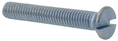 Value Collection - M3x0.50, 20mm OAL Slotted Drive Machine Screw - Flat Head, Grade 4.8 Steel, Zinc-Plated Finish, Without Washer - Apex Tool & Supply