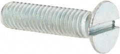 Value Collection - M6x1.00, 30mm OAL Slotted Drive Machine Screw - Flat Head, Grade 4.8 Steel, Zinc-Plated Finish, Without Washer - Apex Tool & Supply