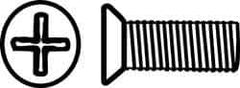 Value Collection - #5-40 UNC, 1/4" OAL Phillips Drive Machine Screw - Flat Head, Grade J82 Steel, Zinc-Plated Finish, Without Washer - Apex Tool & Supply