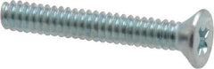 Value Collection - #4-40 UNC, 3/4" OAL Phillips Drive Machine Screw - Flat Head, Grade 2 Steel, Zinc-Plated Finish, Without Washer - Apex Tool & Supply