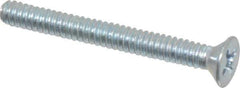 Value Collection - #4-40 UNC, 1" OAL Phillips Drive Machine Screw - Flat Head, Grade 2 Steel, Zinc-Plated Finish, Without Washer - Apex Tool & Supply
