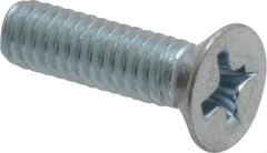 Value Collection - #8-32 UNC, 5/8" OAL Phillips Drive Machine Screw - Flat Head, Grade 2 Steel, Zinc-Plated Finish, Without Washer - Apex Tool & Supply