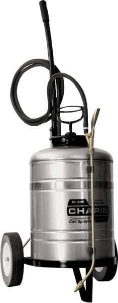 Chapin - 6 Gal Cart Sprayer - Stainless Steel Tank, Industrial Cart Sprayer - Apex Tool & Supply