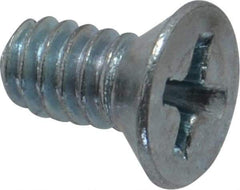 Value Collection - #10-24 UNC, 3/8" OAL Phillips Drive Machine Screw - Flat Head, Grade J82 Steel, Zinc-Plated Finish, Without Washer - Apex Tool & Supply