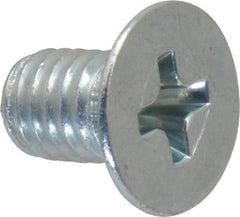 Value Collection - #10-32 UNF, 5/16" OAL Phillips Drive Machine Screw - Flat Head, Grade 2 Steel, Zinc-Plated Finish, Without Washer - Apex Tool & Supply