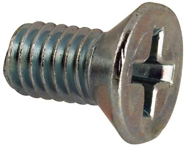 Value Collection - #10-32 UNF, 3/8" OAL Phillips Drive Machine Screw - Flat Head, Grade 2 Steel, Zinc-Plated Finish, Without Washer - Apex Tool & Supply