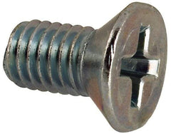 Value Collection - #10-32 UNF, 3/8" OAL Phillips Drive Machine Screw - Flat Head, Grade 2 Steel, Zinc-Plated Finish, Without Washer - Apex Tool & Supply