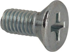 Value Collection - #10-32 UNF, 7/16" OAL Phillips Drive Machine Screw - Flat Head, Grade J82 Steel, Zinc-Plated Finish, Without Washer - Apex Tool & Supply